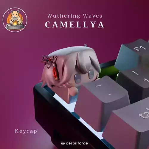 Camellya Keycap - Wuthering Waves Inspired Fanart
