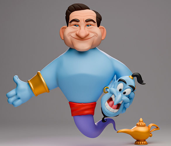 Robin Williams As Genie  3D print model