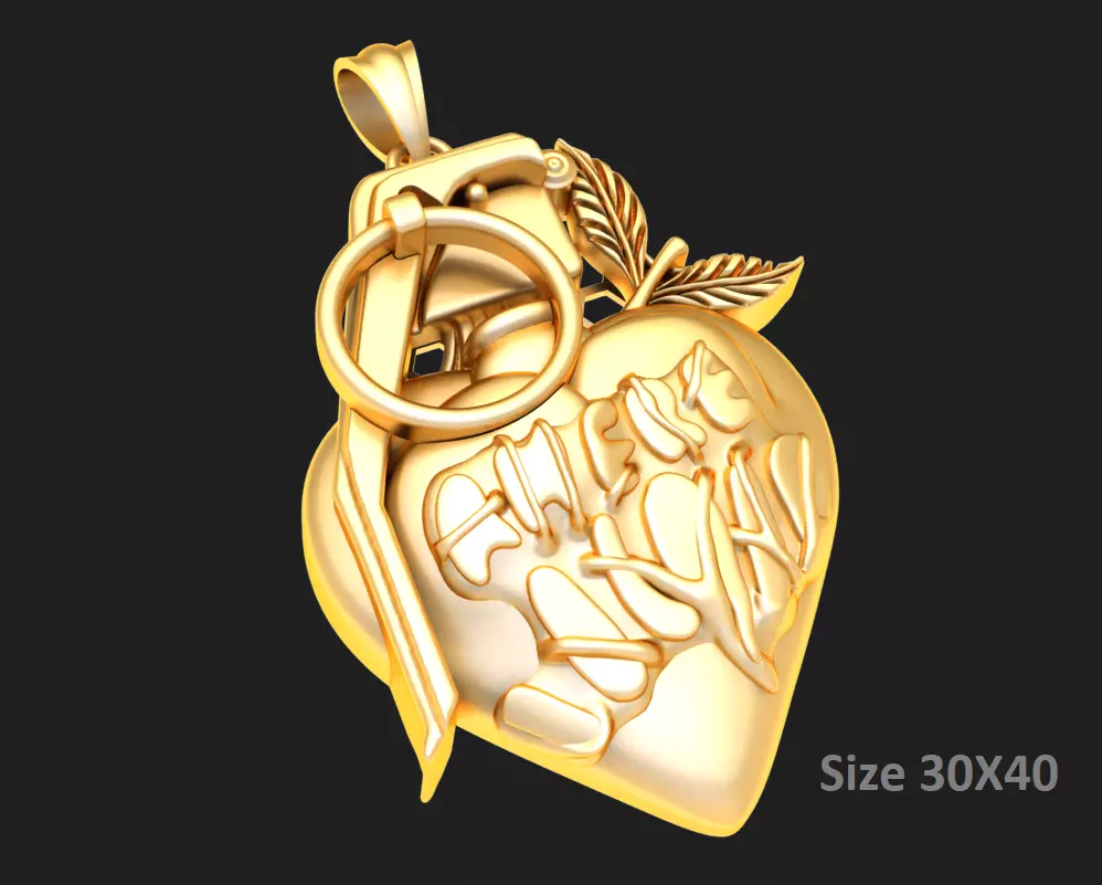 Heart pendant - AMERE pendant - N717944A 3D print model