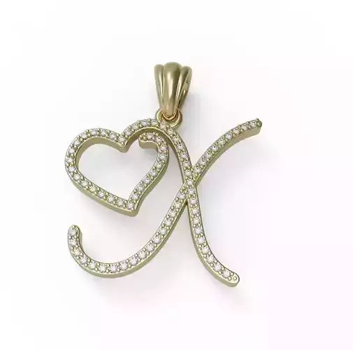 Letter X Pendant Necklace
