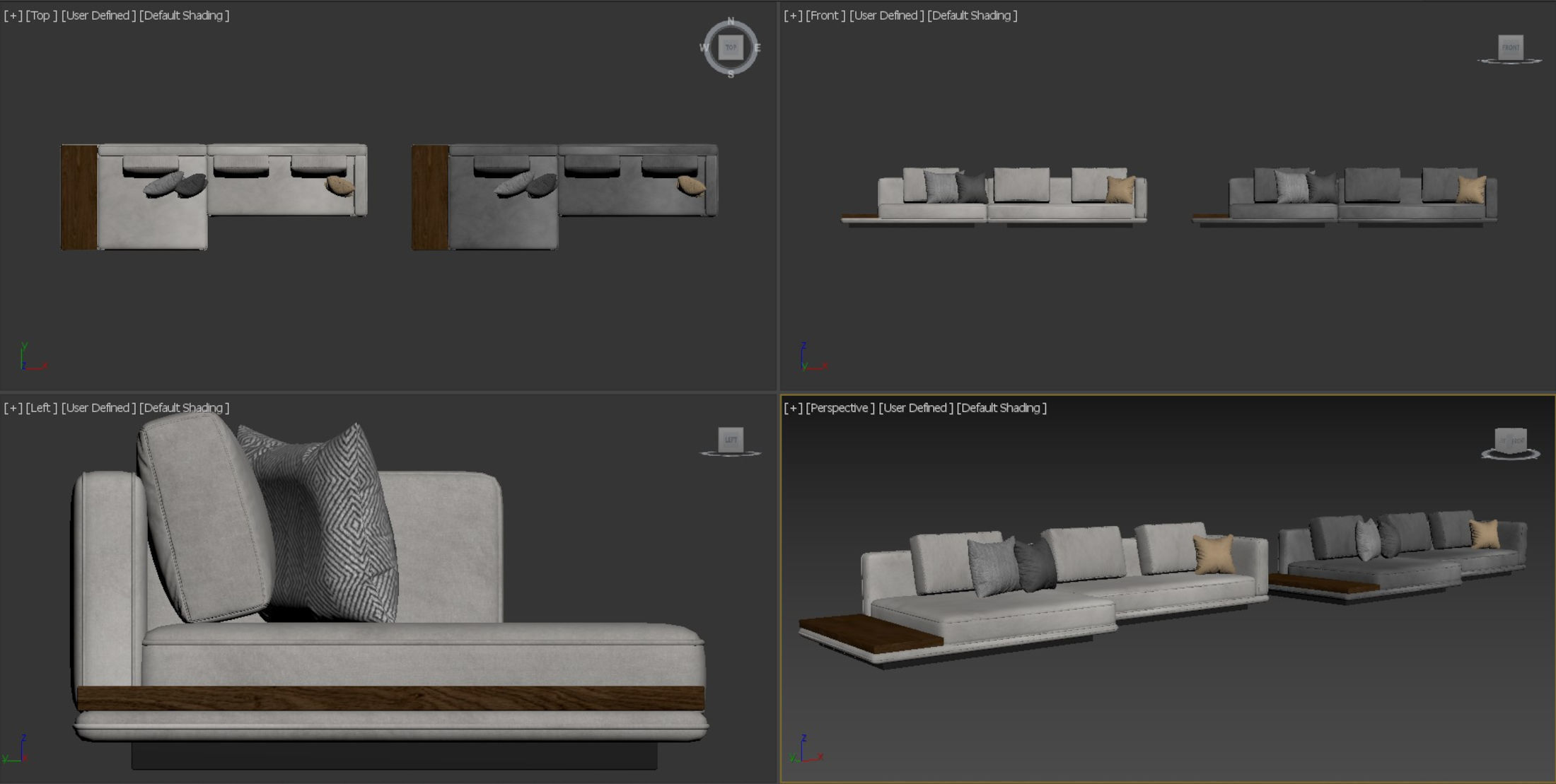 Minotti Horizonte Sofa 3D model_4