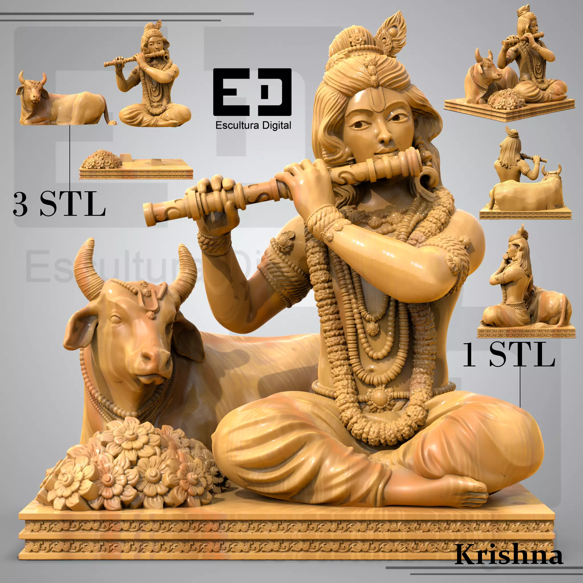 Krishna 3D print model