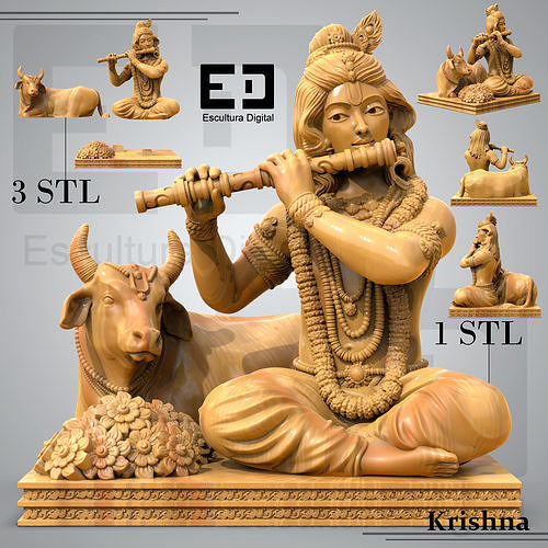 Krishna 3D print model