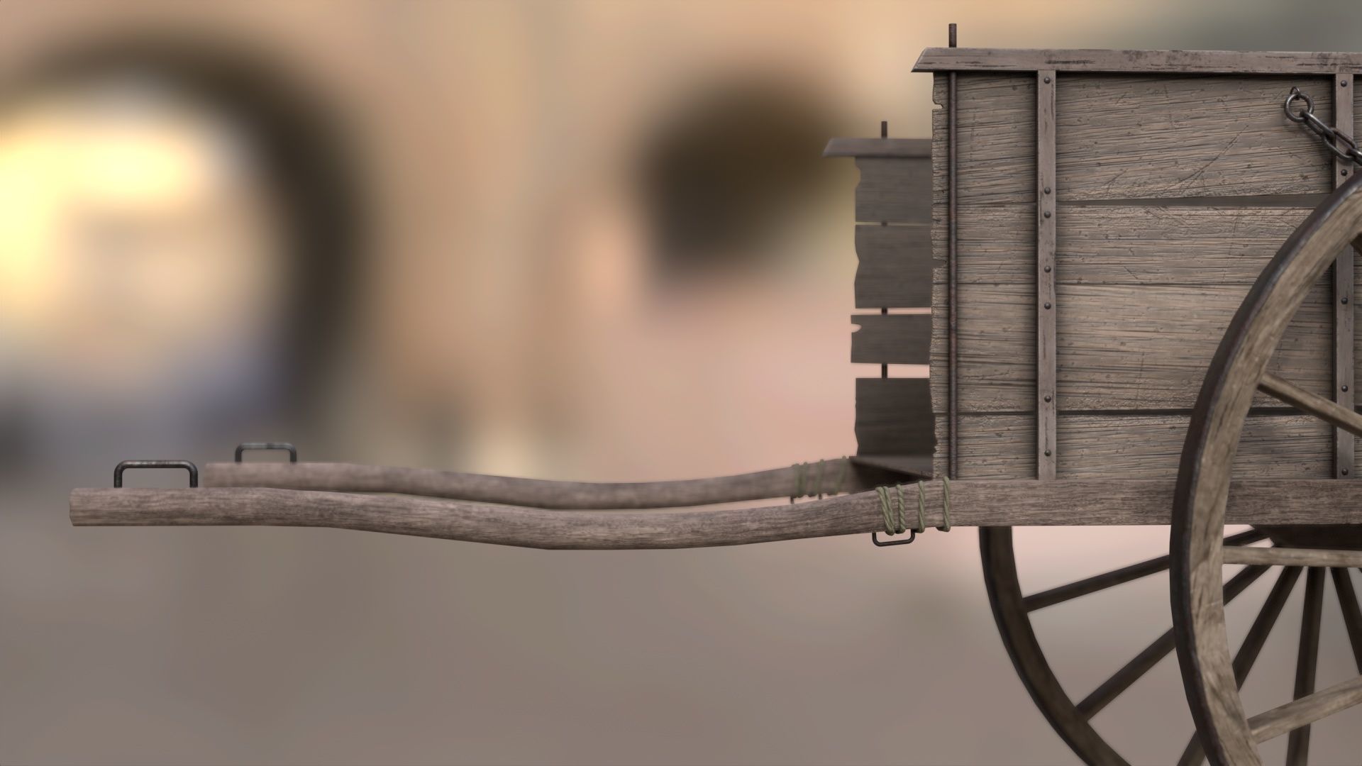 Medieval Wagon 3D model_3