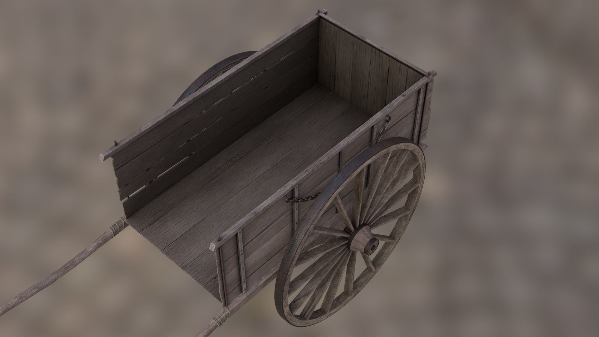 Medieval Wagon 3D model_7