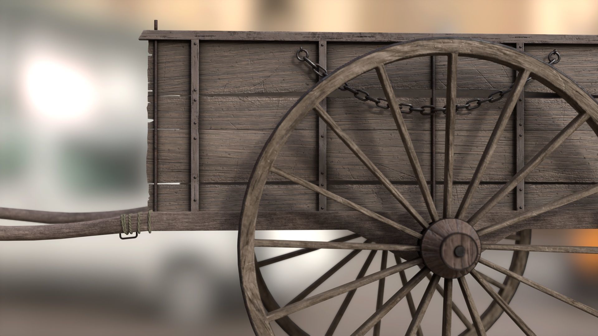 Medieval Wagon 3D model_2