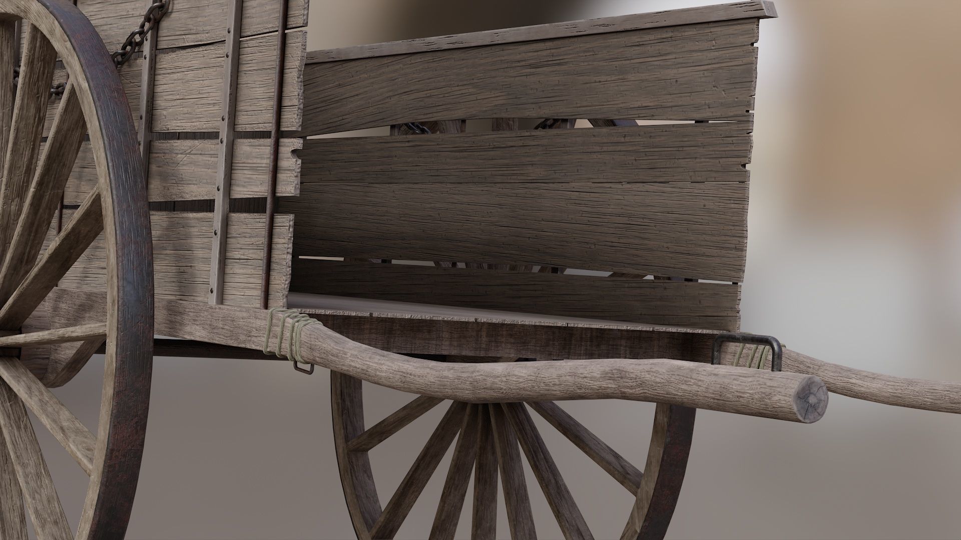 Medieval Wagon 3D model_4
