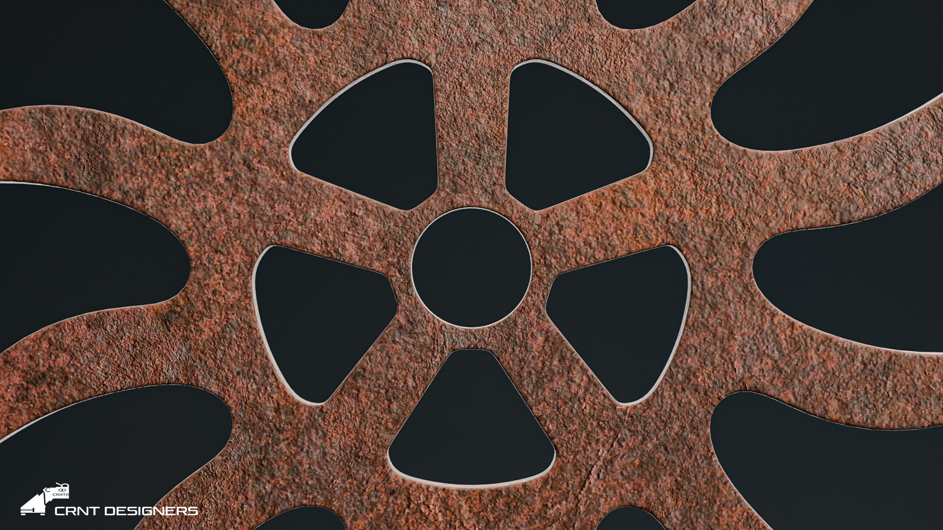 Antique Rusty Wheel 3D model_8