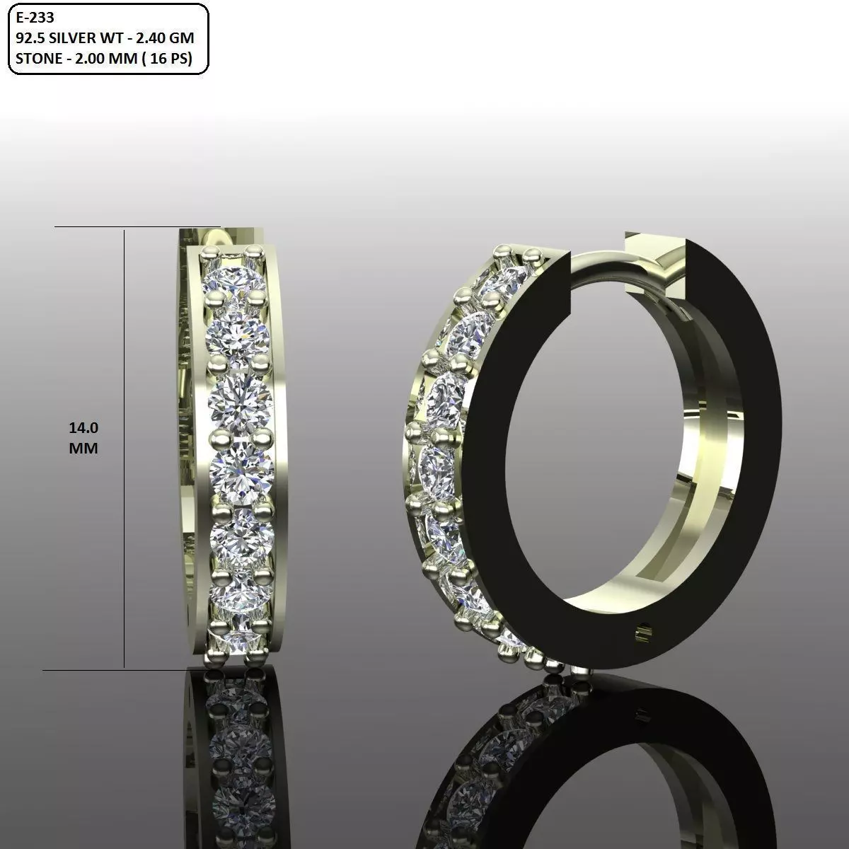 Women Diamond Earrings 3D print model