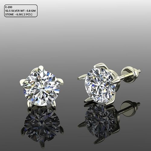 Women Diamond Earrings 3D print model