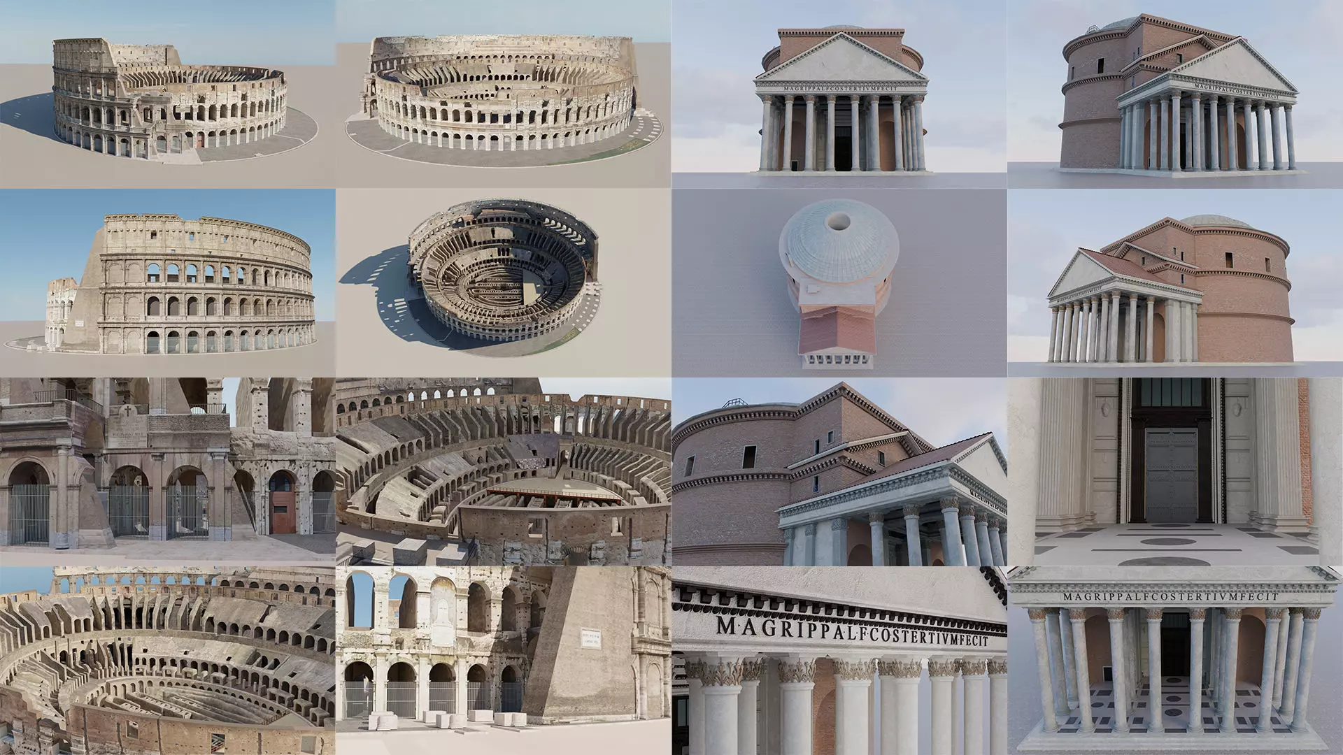 Ancient Rome 3D Collection - Pantheon and Colosseum _0