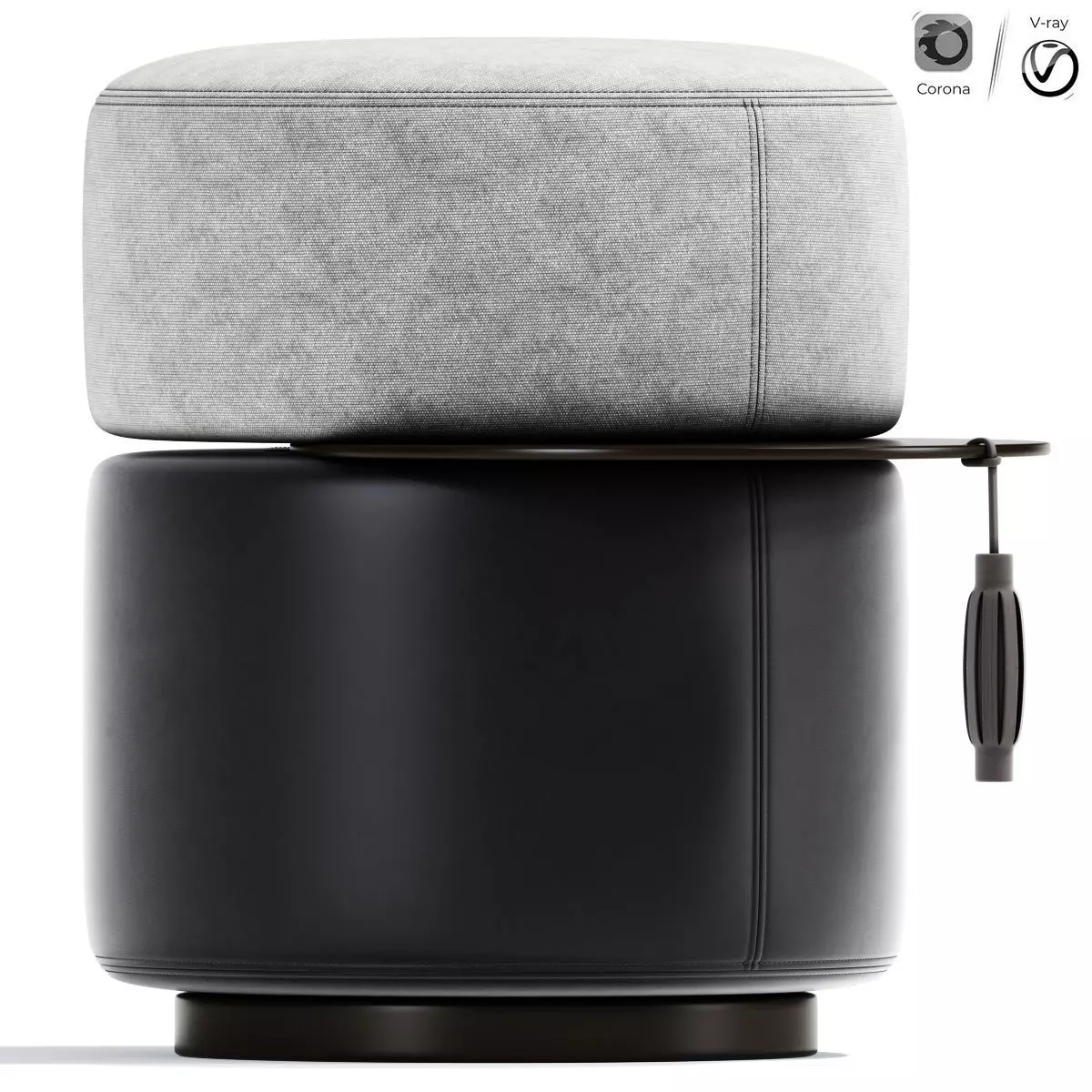 Giorgettimeda Ottoman Simple 3D model