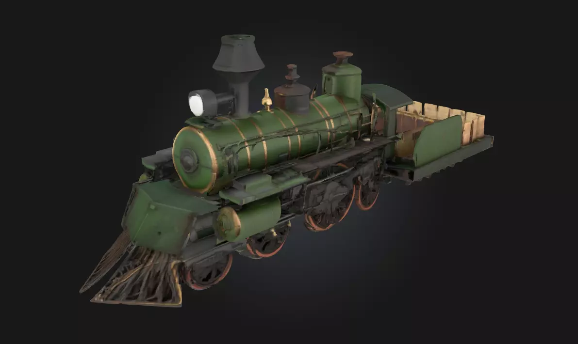 Steam Locomotive Model Timeless Power of the Iron Horse 3D model_0