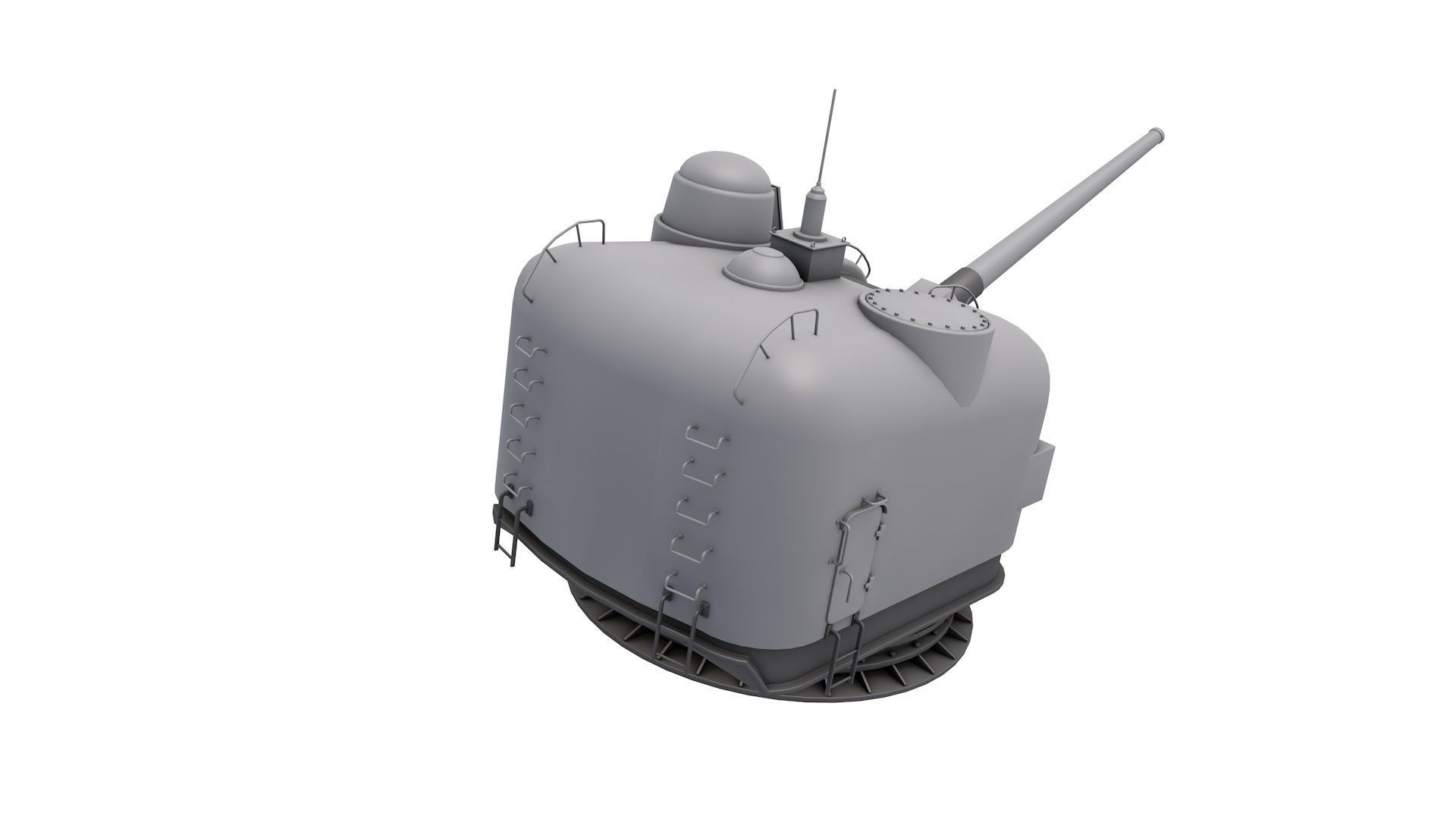 Mark 42 Naval Gun 3D model_3