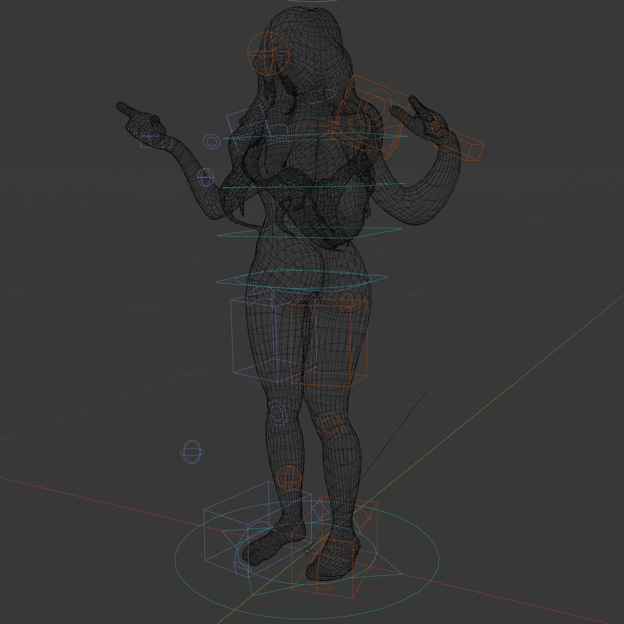 D Fashion Model Rigged and Animated Character with Bikini Outfit Low-poly 3D model_6