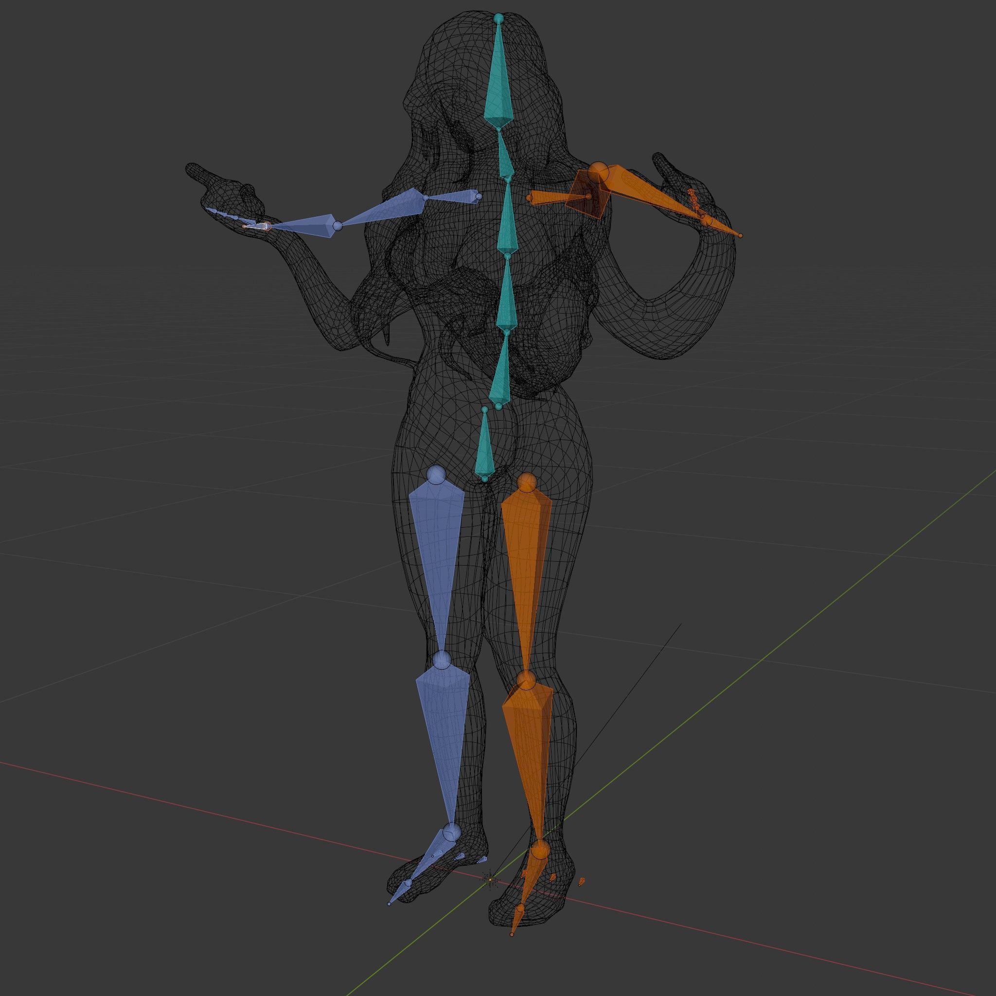 D Fashion Model Rigged and Animated Character with Bikini Outfit Low-poly 3D model_5