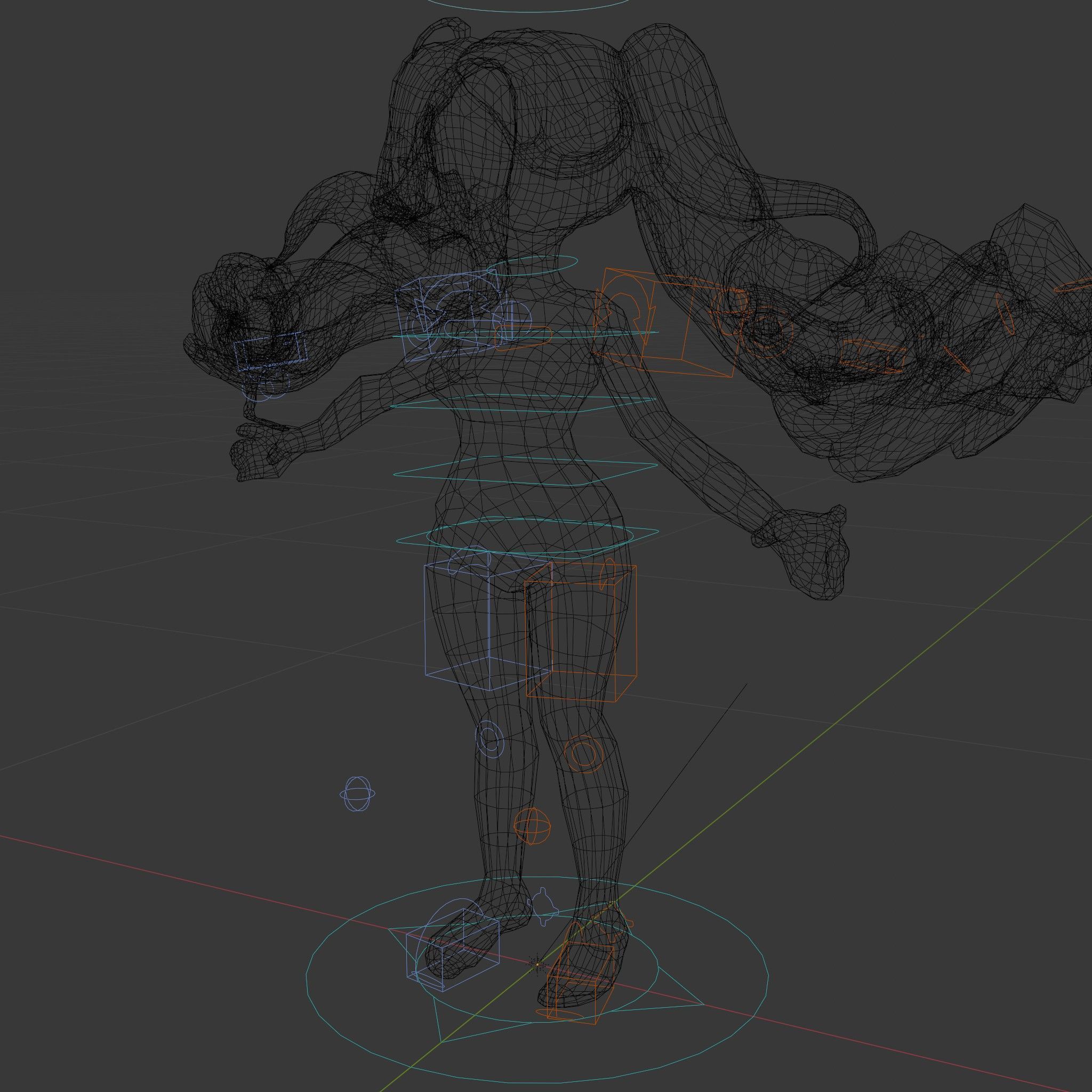 Animated Blonde Girl Character Model in Summer Outfit Rigged... Low-poly 3D model_5