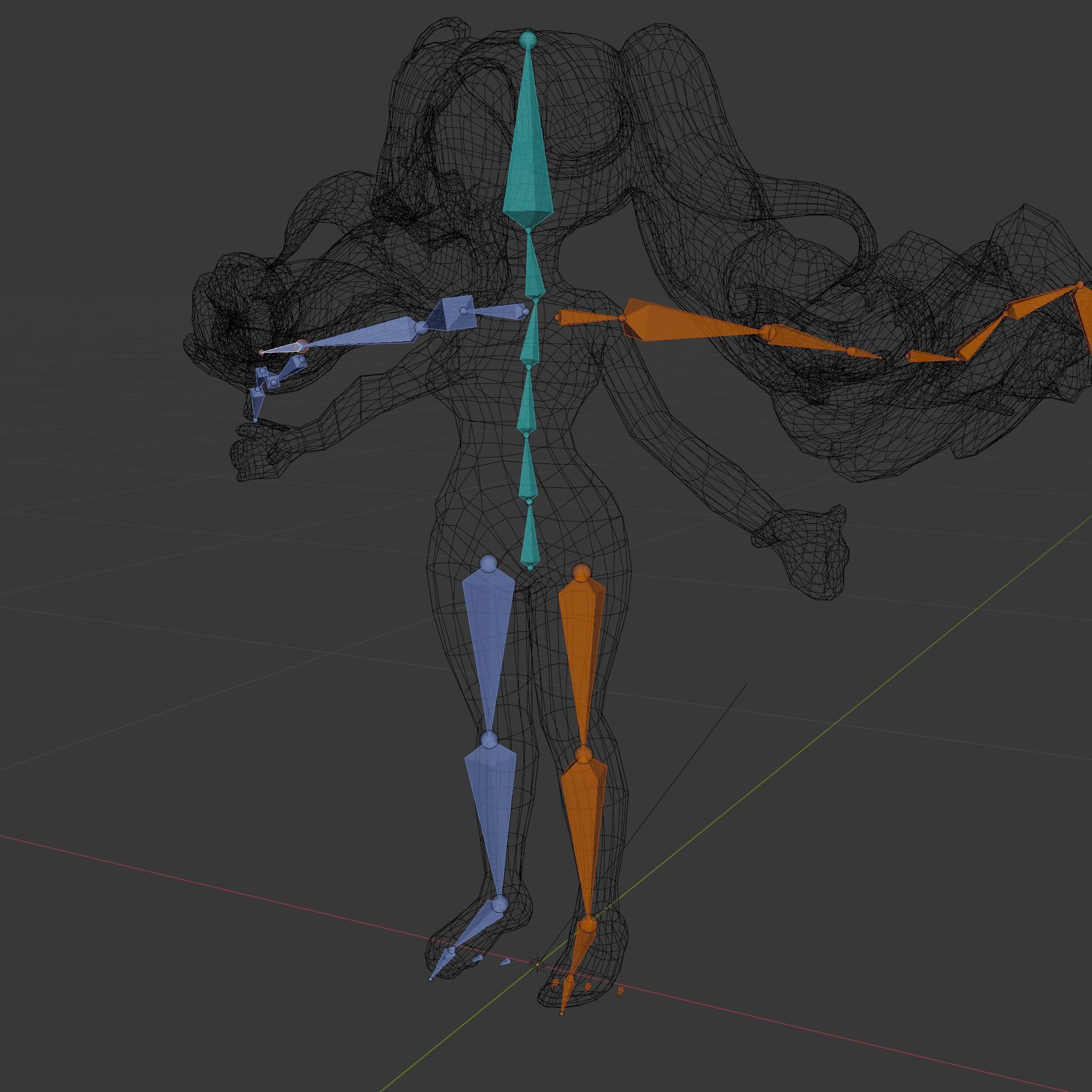 Animated Blonde Girl Character Model in Summer Outfit Rigged... Low-poly 3D model_6