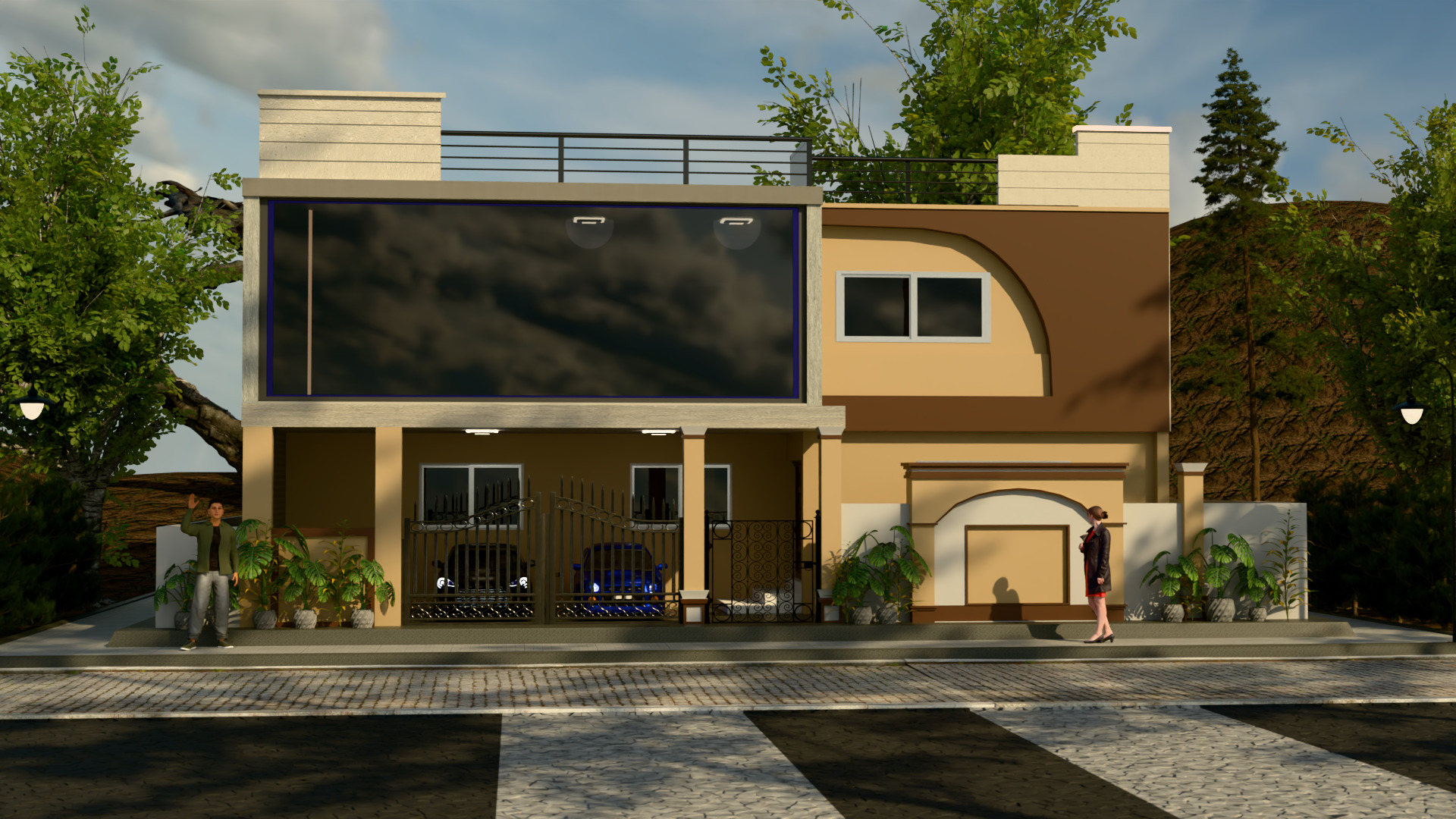 House Exterior Low-poly 3D model_1