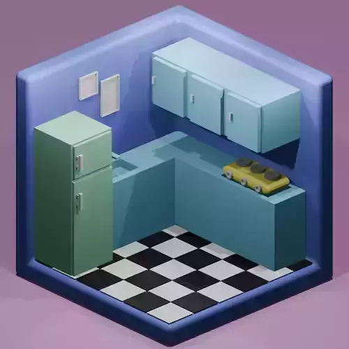 kitchen room cartoon