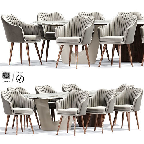 Turri Pinnacle Table Chair 3D model