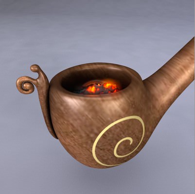 Bilbo Baggins Pipe 3D model_1