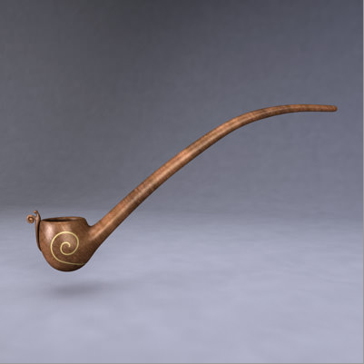 Bilbo Baggins Pipe 3D model_9