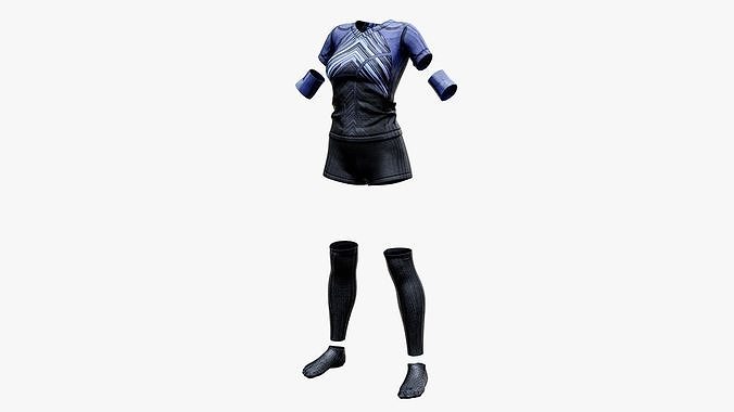 Womens Volleyball Uniforms Set1 Low-poly 3D model