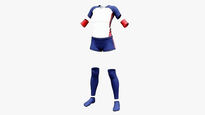 Womens Volleyball Uniforms Set2 Low-poly 3D model