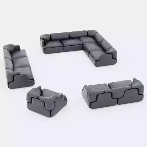 SOFA SAPORITI ITALIA Alberto Rosselli Sectional Confidential