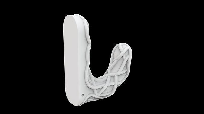 Wall Hook with Sculpted Details 3D print model