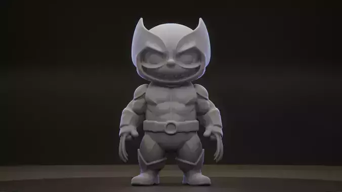 Labubu Wolverine Stylized Superhero Figurine for 3D Printing