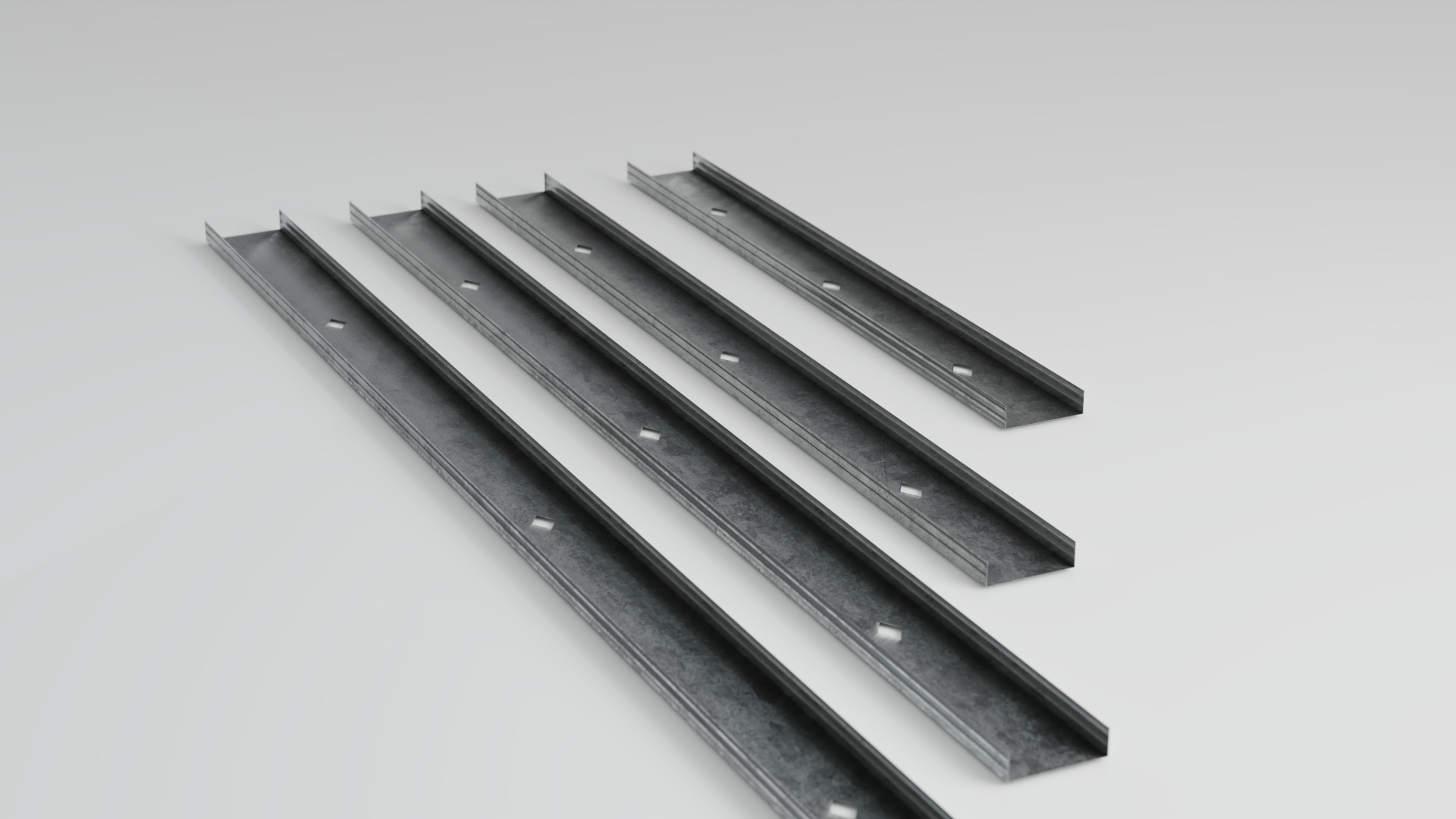 Metal Stud Framing Pack Low-poly 3D model_4