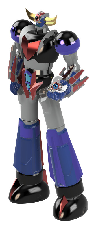 UFO ROBOT GRANDIZER U with mazinger head FIGURE 3D MODELS  3D print model_1