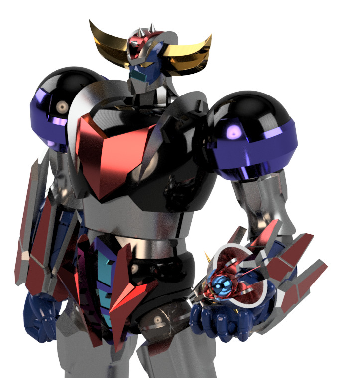UFO ROBOT GRANDIZER U with mazinger head FIGURE 3D MODELS  3D print model_3
