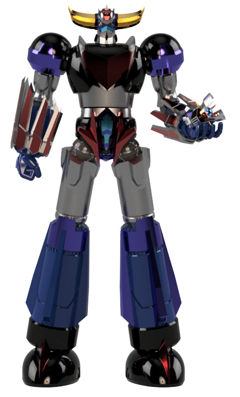 UFO ROBOT GRANDIZER U with mazinger head FIGURE 3D MODELS  3D print model_4