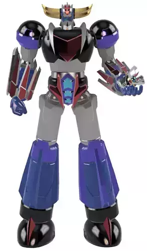 UFO ROBOT GRANDIZER U with mazinger head FIGURE 3D MODELS 