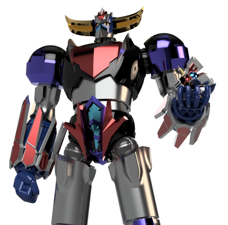 UFO ROBOT GRANDIZER U with mazinger head FIGURE 3D MODELS  3D print model_6
