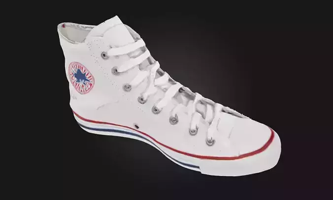 White Classic High-Top Sneaker  Timeless Streetwear Icon