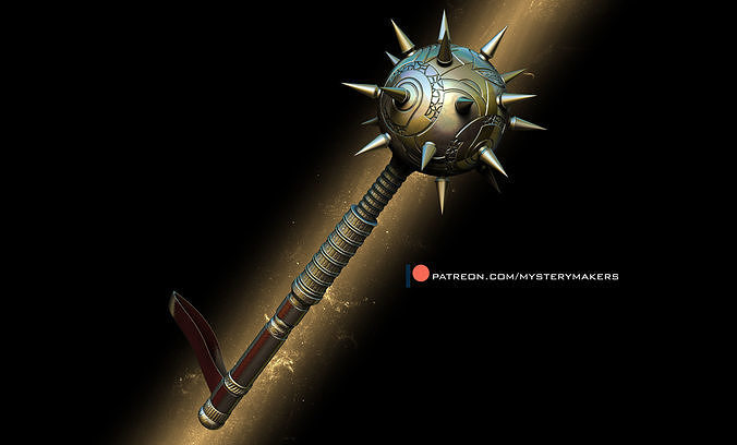 Hawkman Mace functional 3D print model