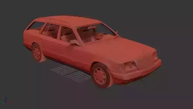 Mercedes Benz E class Mk2 S124 wagon 1993 3D print model