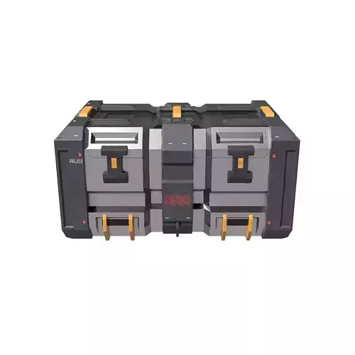 Sci-Fi Supply Crate  Military Storage Box  Game Ready 3D Model 3D model