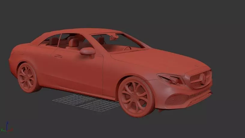 Mercedes Benz E class Mk6 A238 cabriolet 2016  3D print model_0