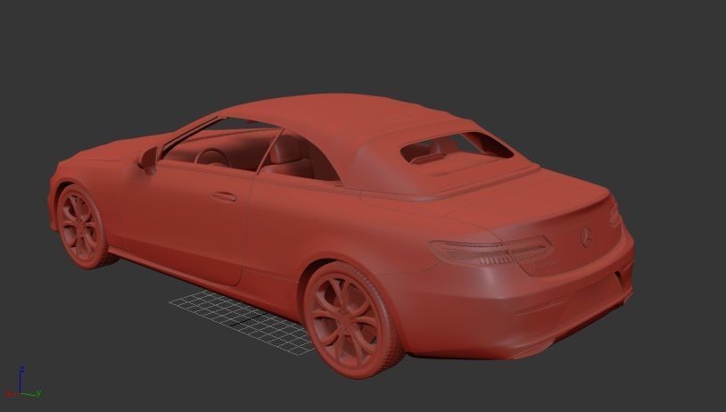 Mercedes Benz E class Mk6 A238 cabriolet 2016  3D print model_2