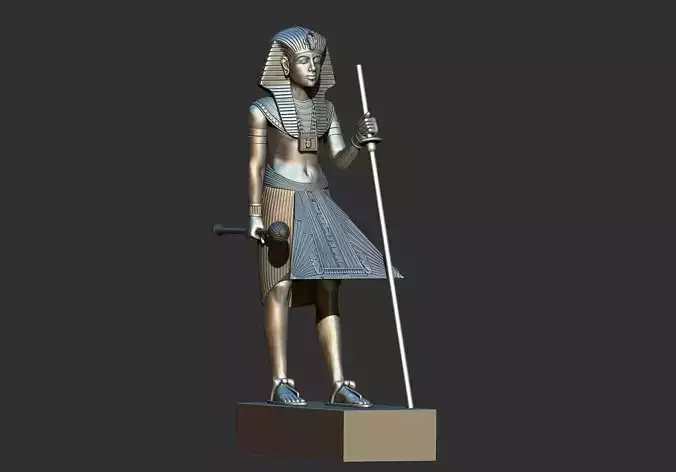 Tutankhamun Guardian Statue of the King 3d printable model stl 