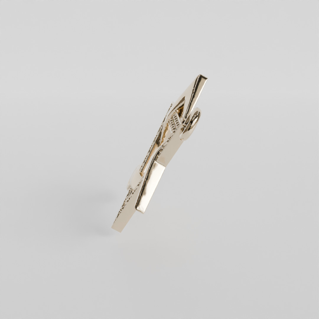 six-pointed star pendant 3D print model_4