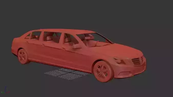 Mercedes Benz E class Binz Limousine 2009 3D print model