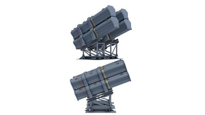 RBS 15 missile Naval Gun 3D model
