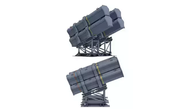 RBS 15 missile Naval Gun 3D model