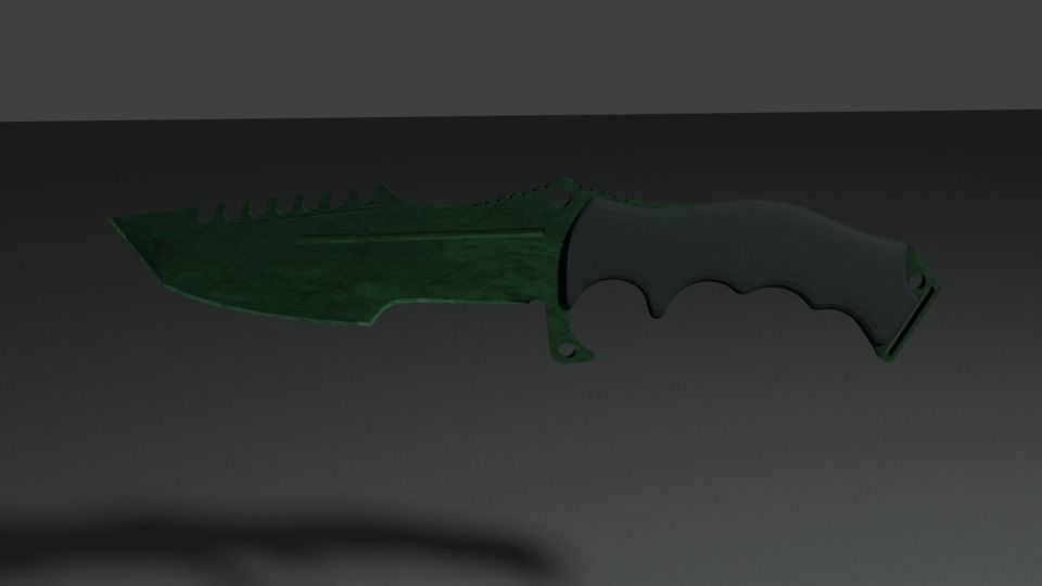 Knife with handle Free 3D model_0